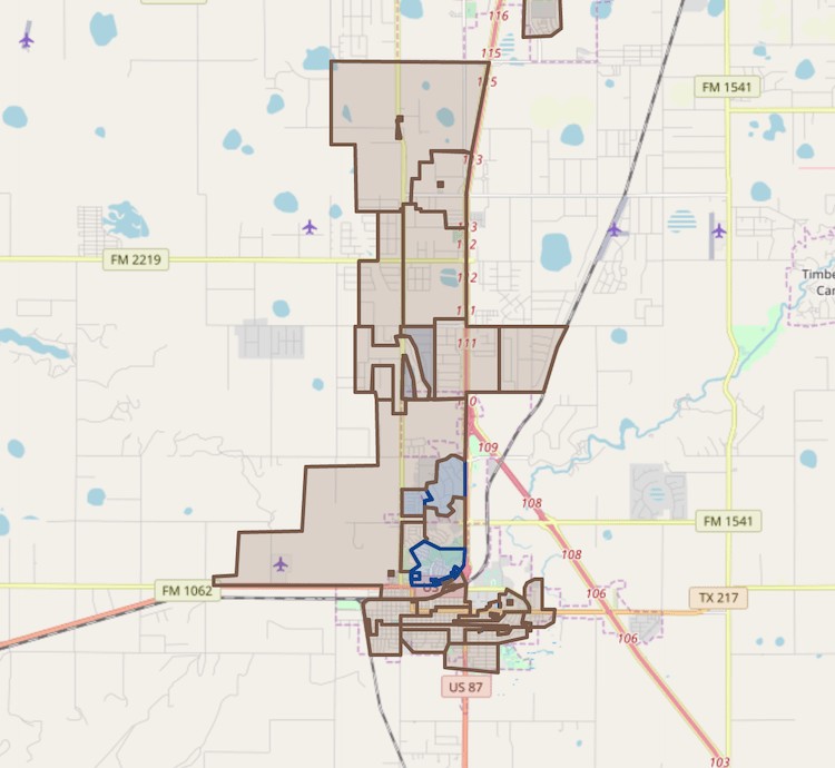 Canyon TX Vexus Weslaco-map