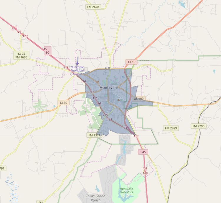 Huntsville TX Map Huntsville TX Fiber Internet Map