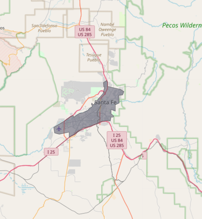 Santa Fe map Santa Fe map