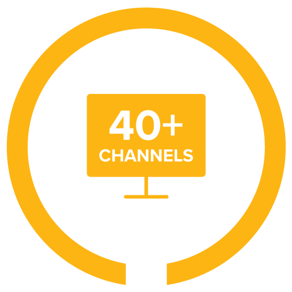 Vexus TV Basic TV service icon | with Vexus Basic TV enjoy access to over 40 channels