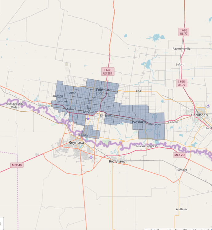 Weslaco-map