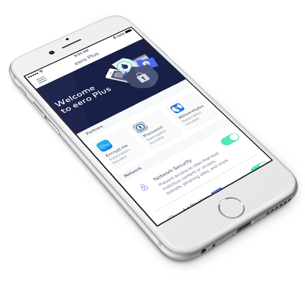 eero-plus-product-image Vexus Fiber eero plus managed wifi control console | with a eero plus manged network enjoy complete control of your network, who is connected, and routine audits to ensure security all from a single control console